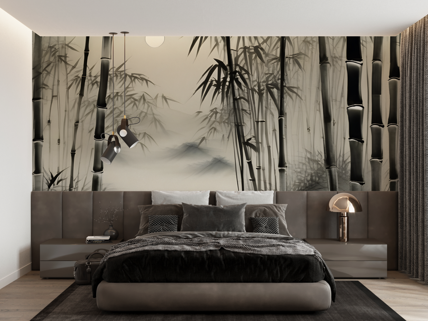 Bamboo Trompe L'Oeil Wallpaper