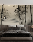 Japanese Wallpaper - Mist and Bamboo Landscape