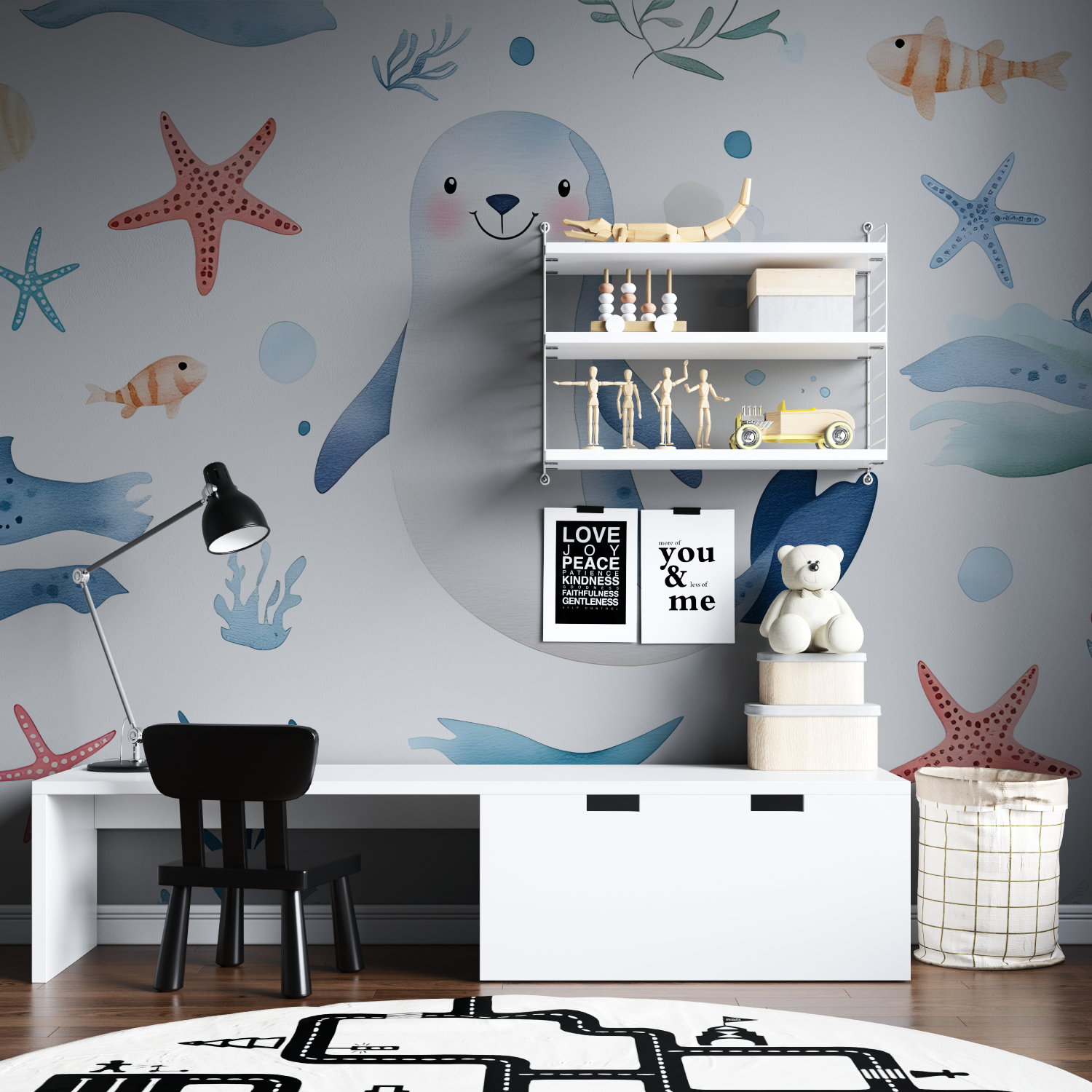 Children's Wallpaper - Happy Sea Animals