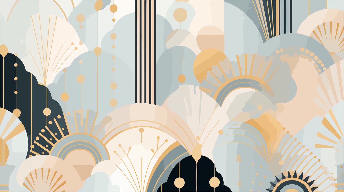 Papier Peint Art & Déco - Motifs Dorés