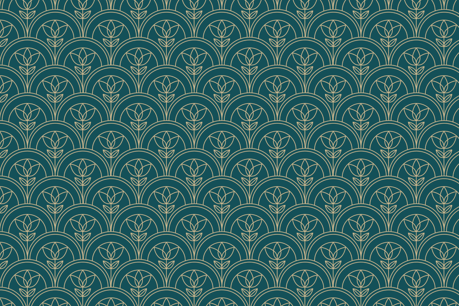 Japanese Wallpaper - Art Deco Floral Patterns