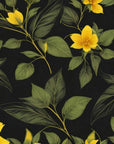 Floral Wallpaper - Yellow Flowers on Black Background