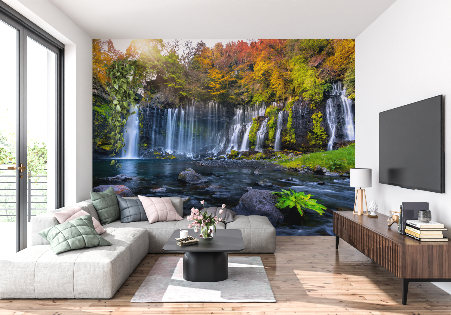 Landscape Wallpaper - Autumn Waterfall