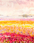 Landscape wallpaper – Watercolor flower field