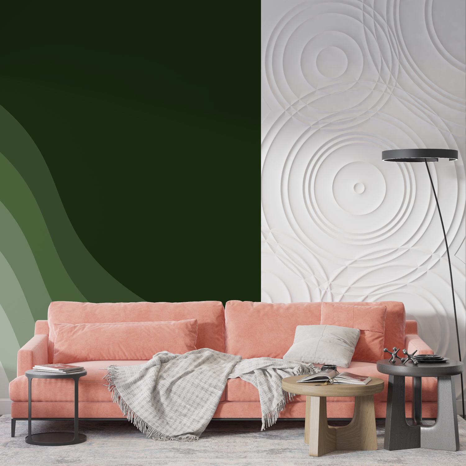 Abstract Wallpaper - Green Ripples