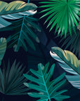Foliage Wallpaper - Abstract Jungle and Blue Leaves