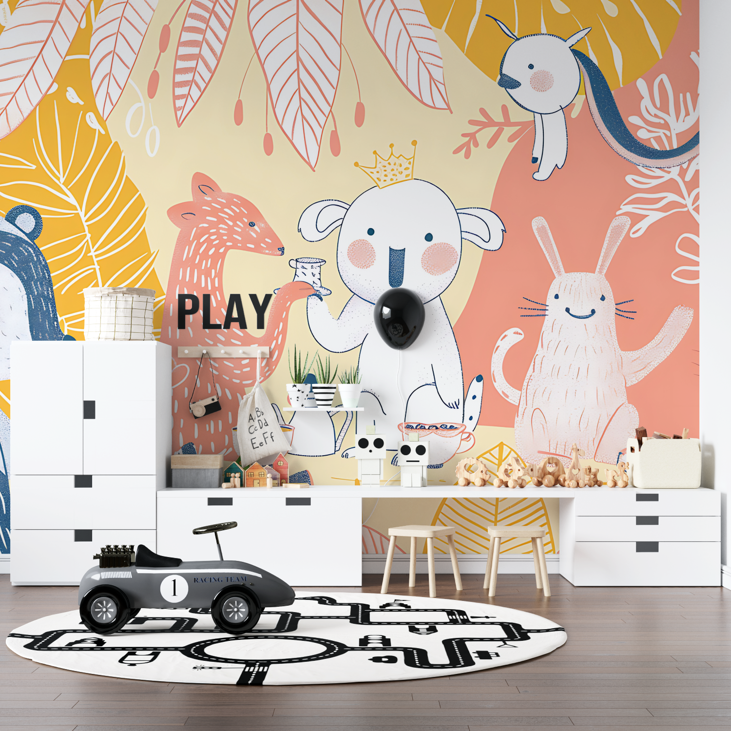 Children's Wallpaper - Animal Snack