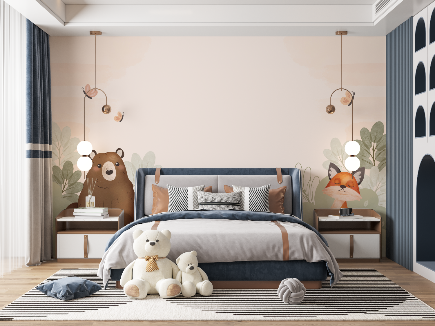 Mixed Children's Bedroom Wallpaper