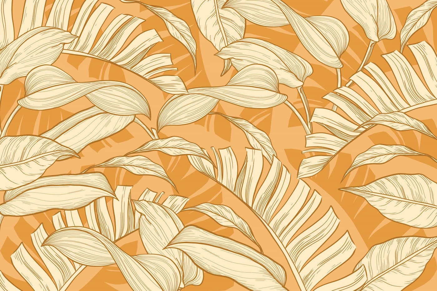 Tropical Wallpaper - Sepia Jungle