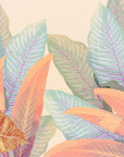 Foliage Wallpaper - Large Leaves in Pastel Shades