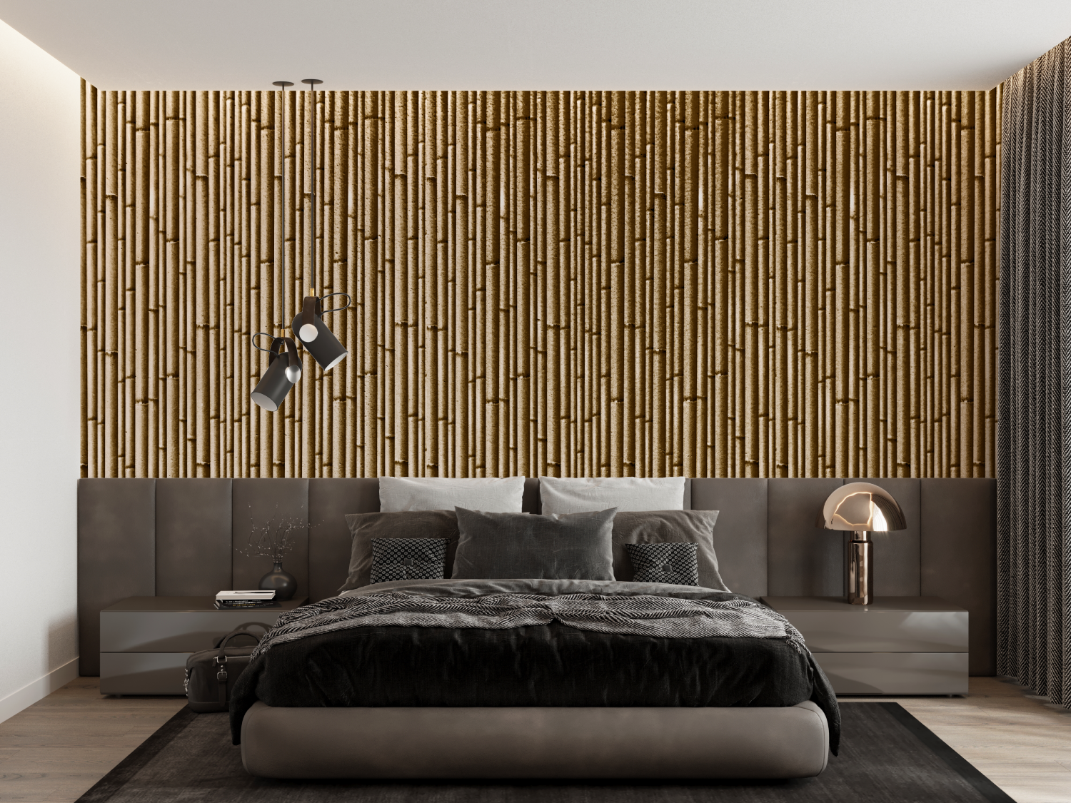 Papier Peint Bois - Bambou Naturel