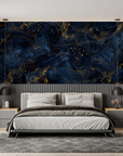 Papier Peint Art & Déco - Tourbillon de Nuit Dorée