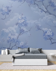 Japanese Wallpaper – Blue Cherry Trees