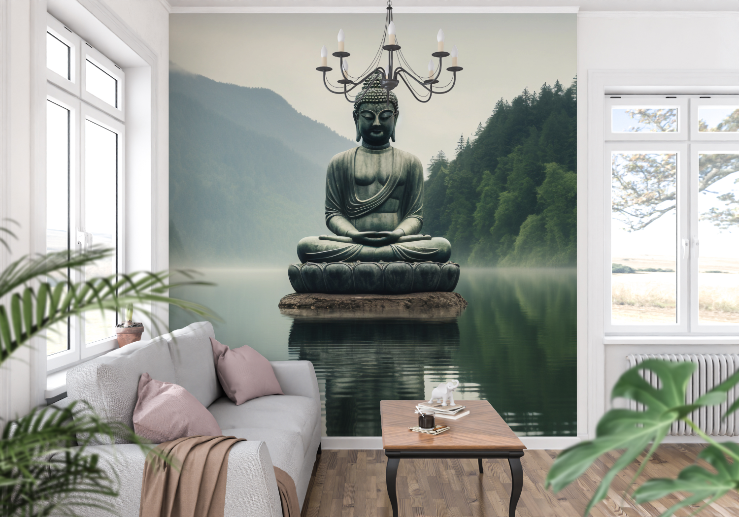 Zen Trompe L'Oeil Wallpaper