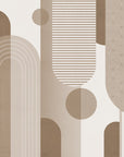 Papier Peint Minimaliste - Arches Marrons