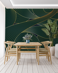 Geometric Wallpaper - Golden Spirals and Waves