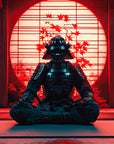 Gaming Wallpaper - Samurai Meditating Before the Red Sun