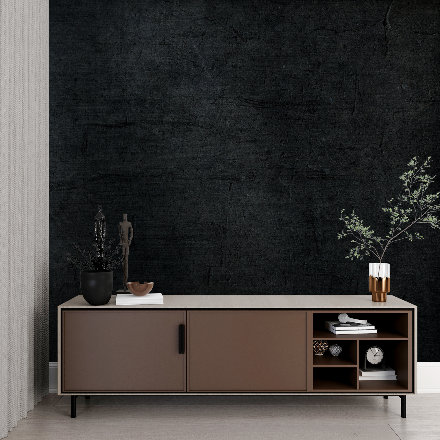 Industrial Black Wallpaper