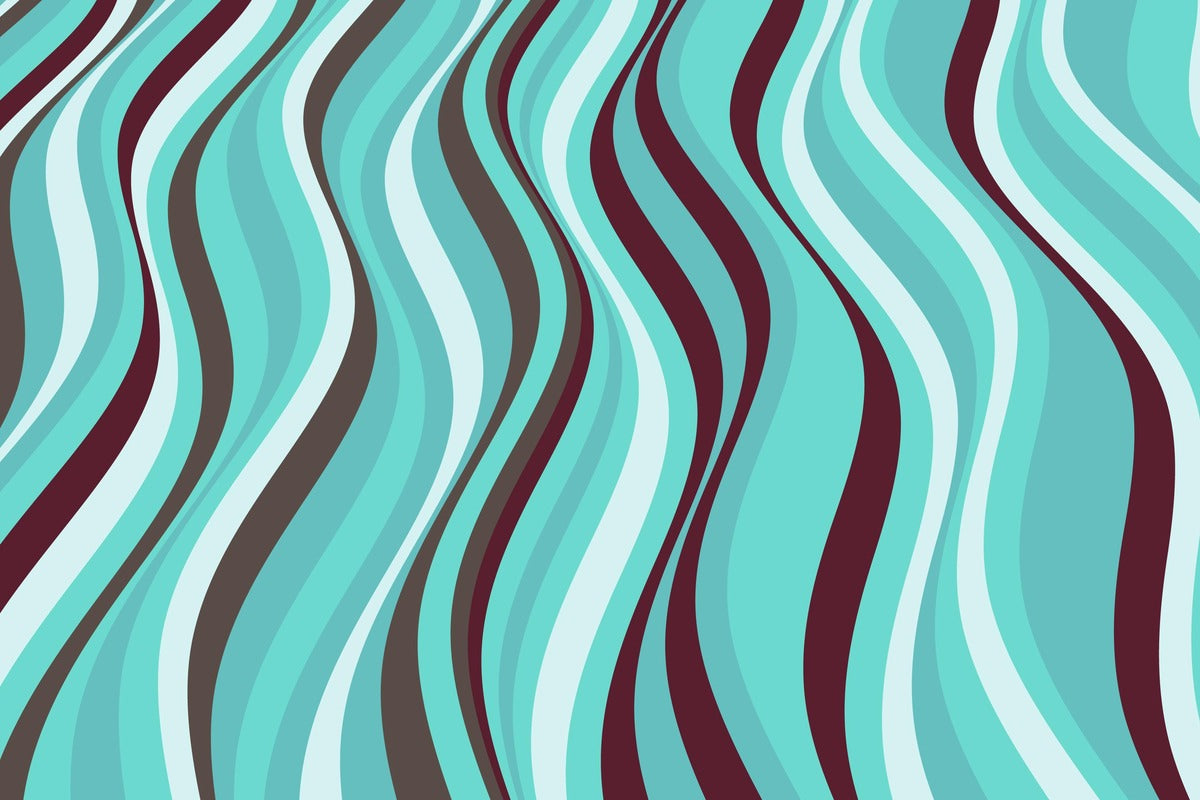 Papier Peint Art & Déco - Vagues Turquoise