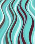 Papier Peint Art & Déco - Vagues Turquoise