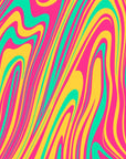 Papier Peint Abstrait - psychédélique coloré