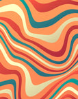 Papier Peint Rétro - Ondulations