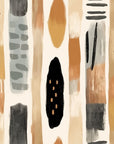 Papier peint abstrait - lignes verticales et touches de peinture terre cuite