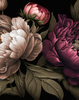 Floral Wallpaper - Night Peonies and Purple Roses