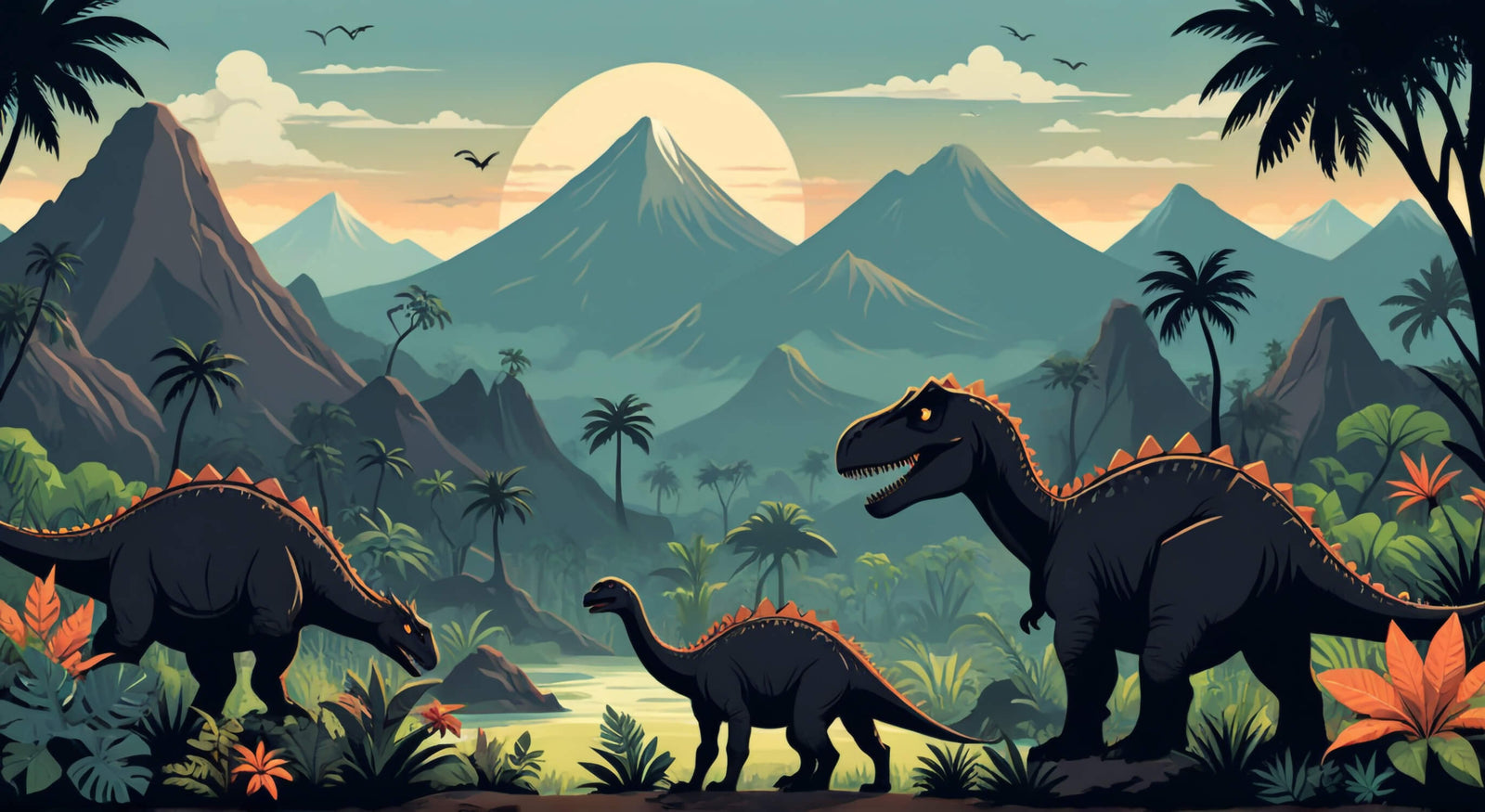 Dinosaur Panoramic Wallpaper