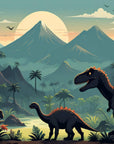 Animals Wallpaper - Dinosaurs in the Green Valley Panoramic