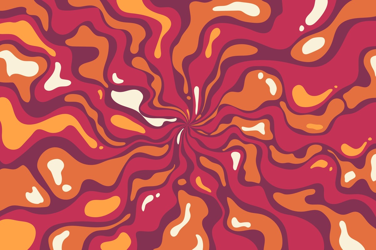 Abstract Wallpaper - Hypnotic Red and Pink