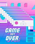 Papier Peint Retro Gaming - Game Not Over