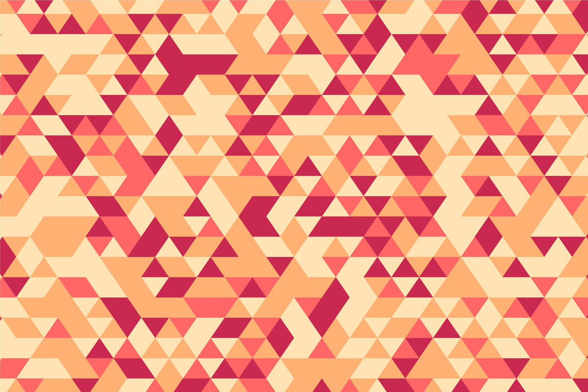 Geometrische Tapete - Retro-Dreieckmuster