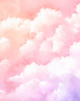 Papier Peint Enfant - Nuages Roses Nordiques
