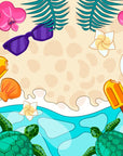 Papier Peint Enfant - Paradis Tropical Coloré
