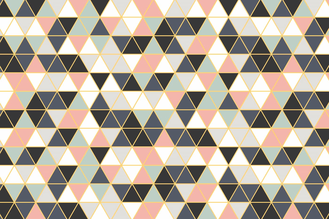 Papier Peint Géométrique - Triangles Pastel Chic