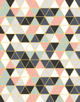 Papier Peint Géométrique - Triangles Pastel Chic