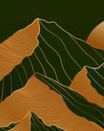 Papier Peint Géométrique - Montagnes Abstraites