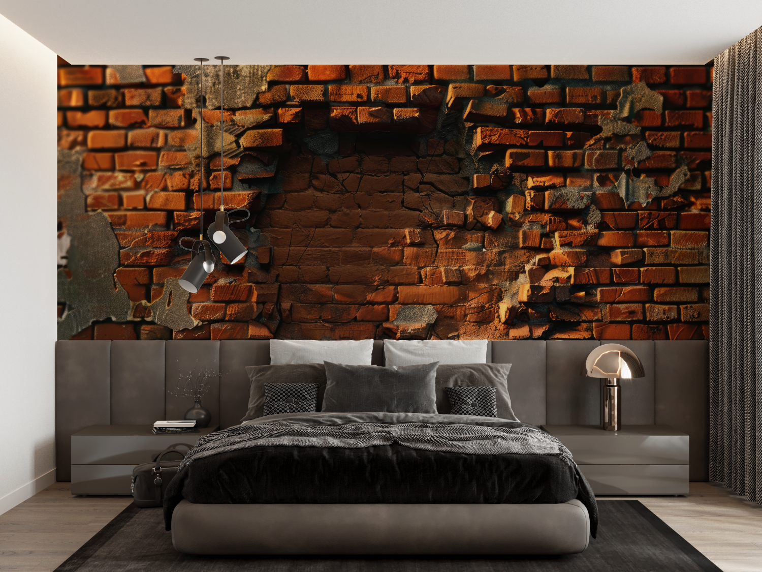Papier Peint Art & Déco - Mur de Briques en Ruine