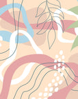 Art Deco Wallpaper – Pastel Abstract Foliage