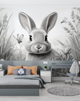 Black and White Wallpaper - Curious Rabbit