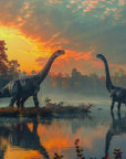 Animal Wallpaper - Brontosauruses at the Panoramic Lake
