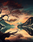 Japanese Wallpaper - Serene Lake and Misty Mountains