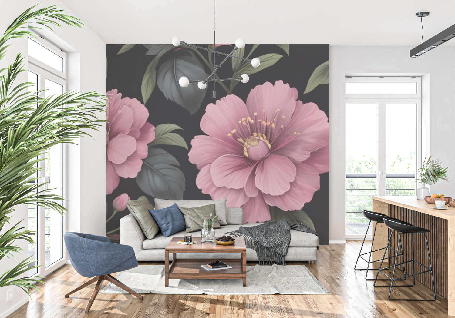 Pink and Black Wallpaper