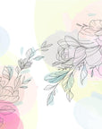 Papier Peint Pastel - Fleurs esquissées