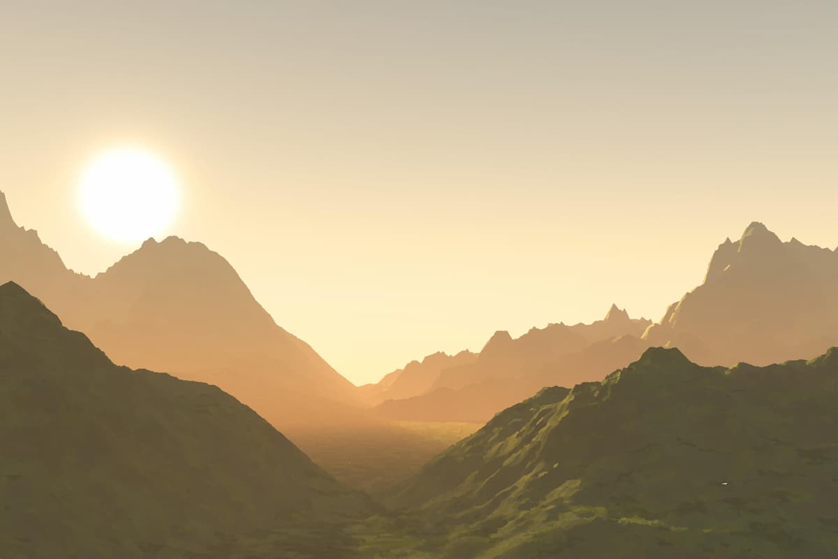 Papier Peint Montagne - Vallée Paisible