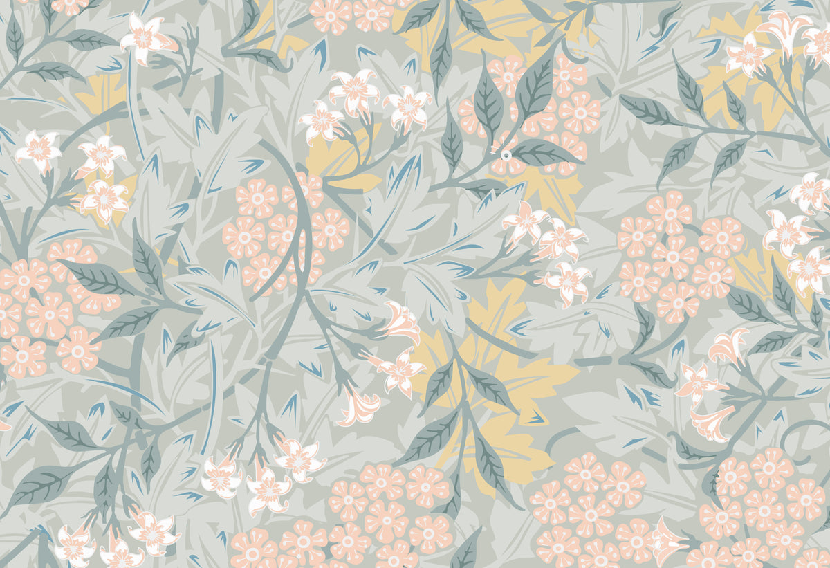 Papier peint floral - Motif végétal rétro