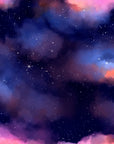Space wallpaper – Starry sky with colorful clouds