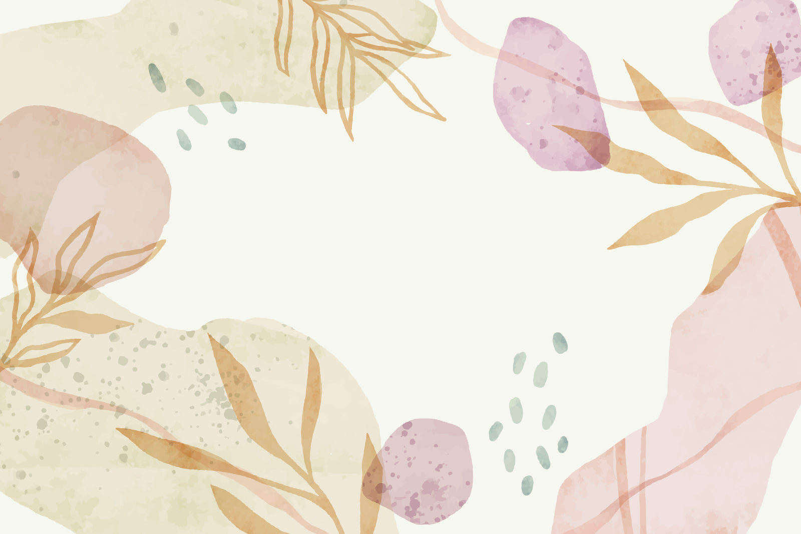 Papier peint art & déco – Feuillage doux pastel