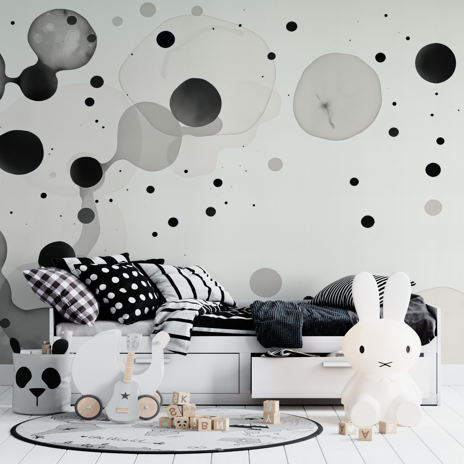 Black and White Wallpaper - Abstract Bubbles